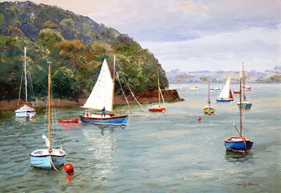 Sailing at Mylor by Nancy Bailey